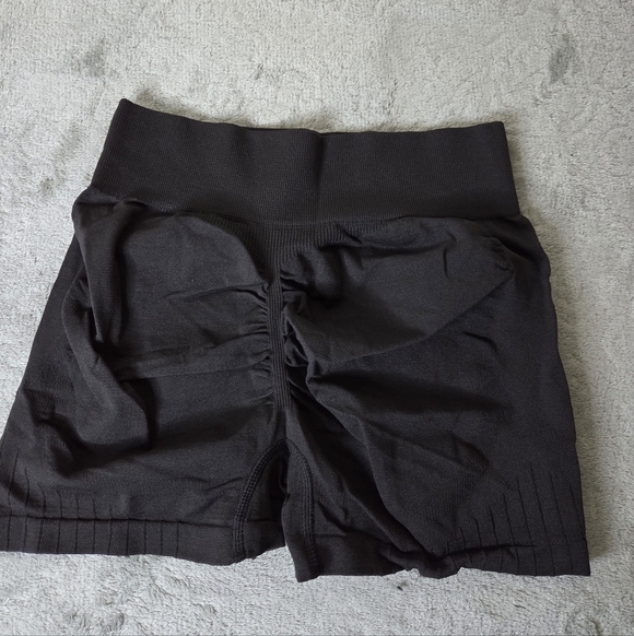 *Womens Lift Butt Seamless High Waist Yoga Workout Fitness Shorts Black Sz Large - Picture 14 of 14